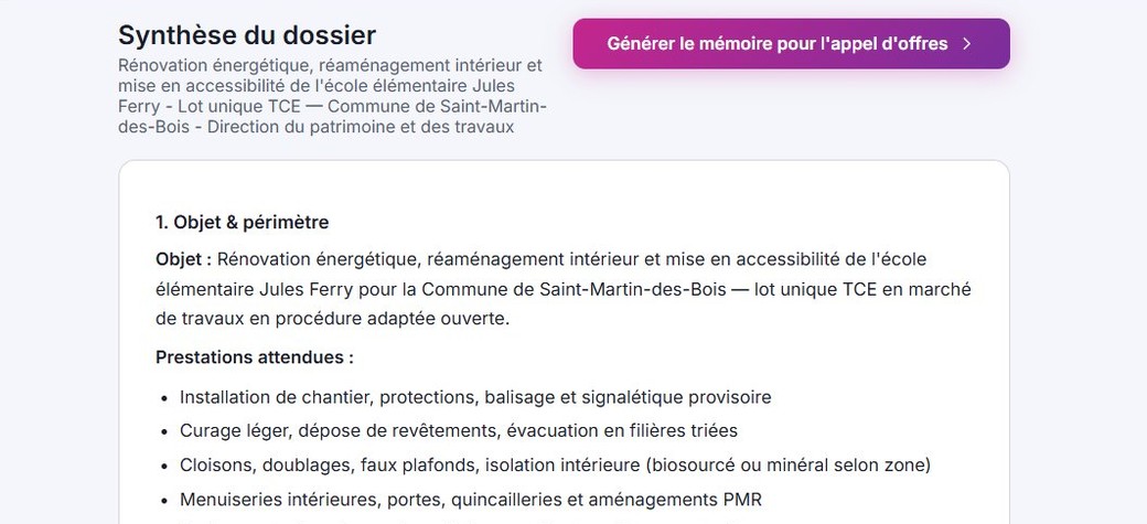 Synthèse du DCE par l'IA