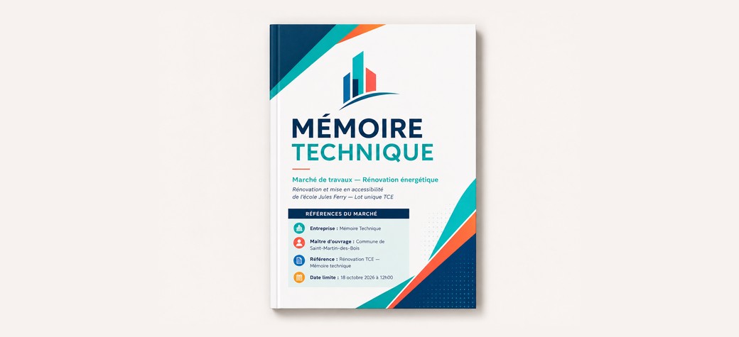 Aperçu d'un mémoire technique généré